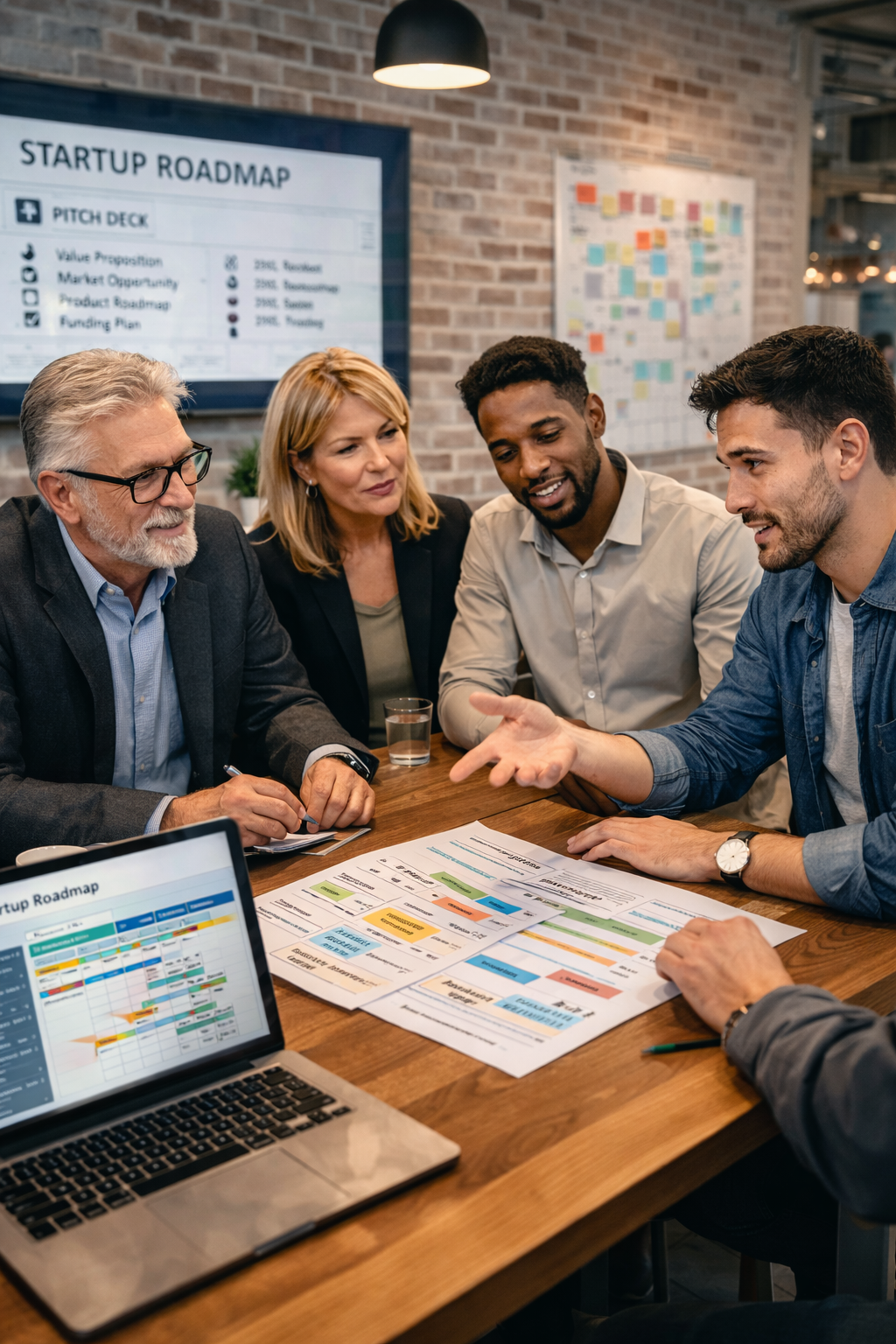 Rev& advisory team working with a founder